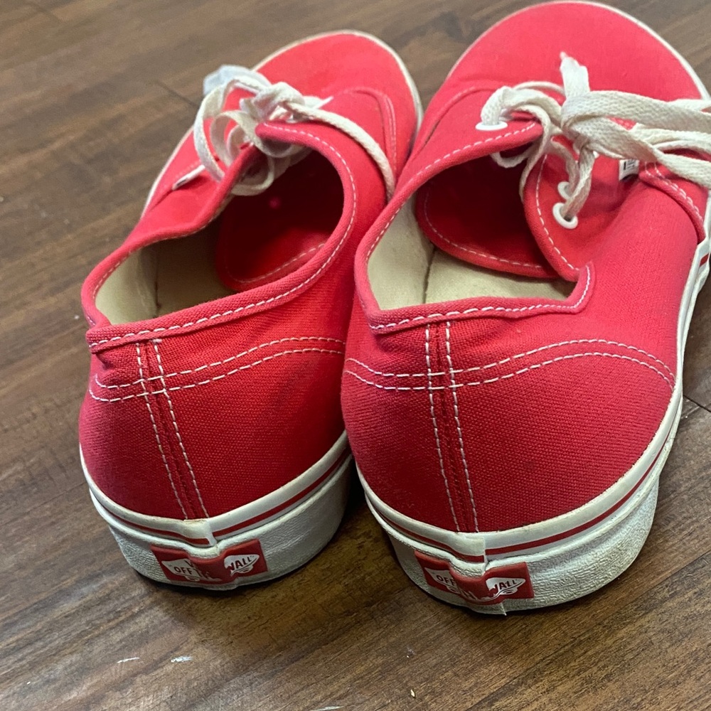 Men's Vans Red Canvas Boat Shoes, sz 11.5. - Picture 2 of 8